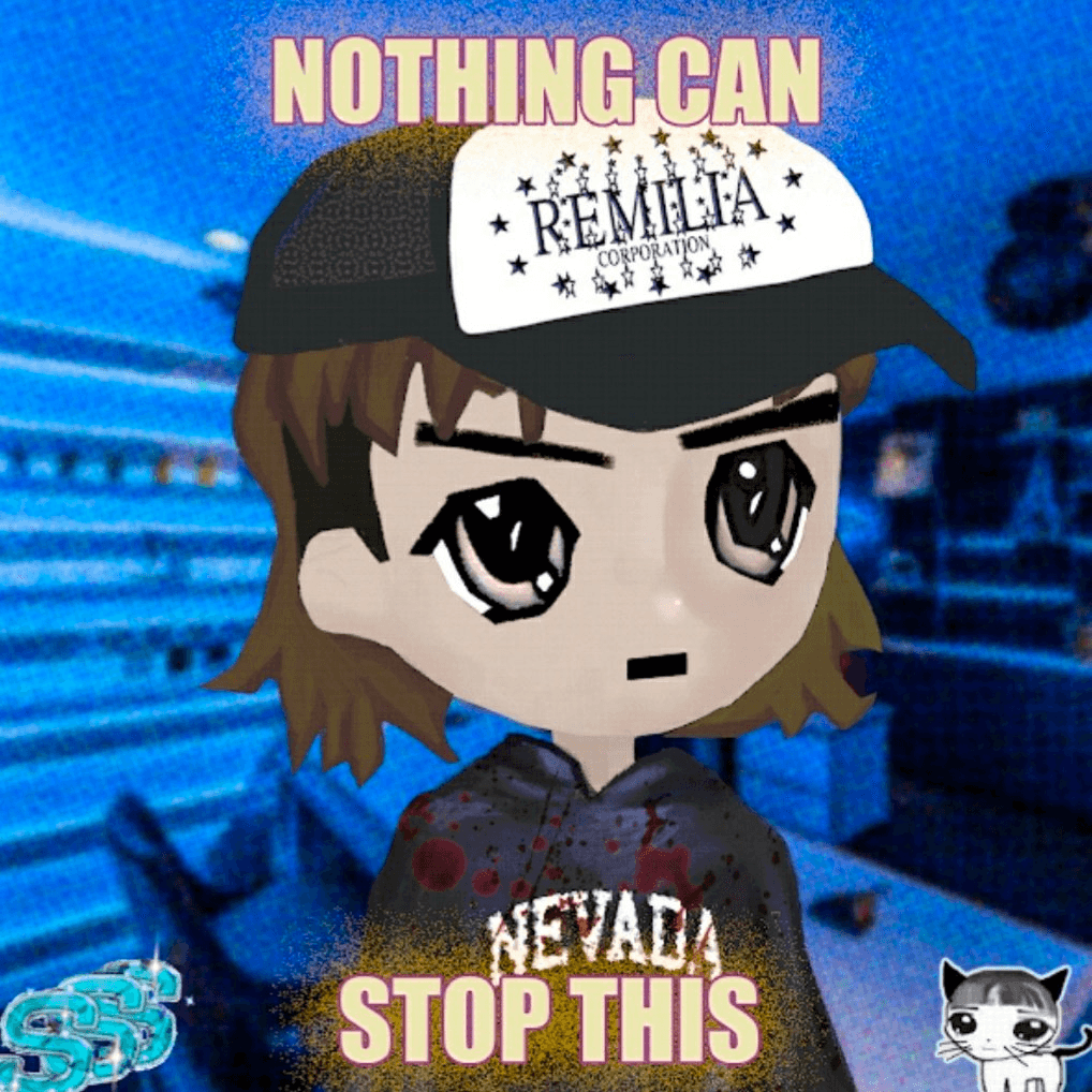 SSS with Bloodied Nevada-Tan Hoodie (google her) and Ultra-Exclusive Friends-Only Remilia Corp Trucker from Milady Rave 5.